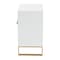 Baxton Studio Giolla Contemporary Glam and Luxe White Finished Wood and Gold Metal 2Drawer Nightstand 220-12455-ZORO - alternate 10